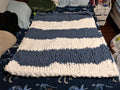 Custom hand knit throw blanket